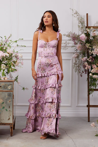 The Lisianthus Dress in Lilac Tapestry Rose