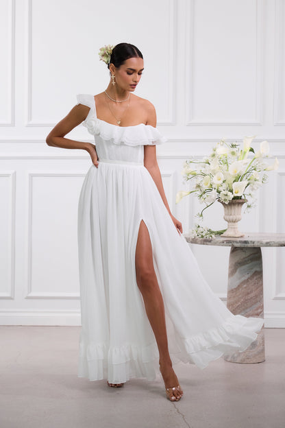 The Rosetta Dress in White