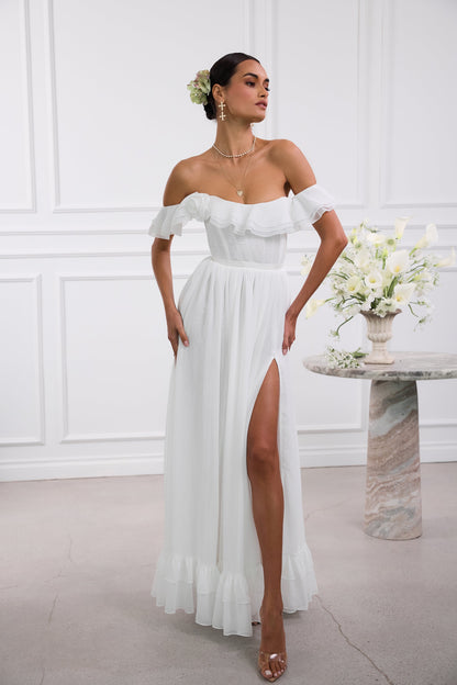 The Rosetta Dress in White
